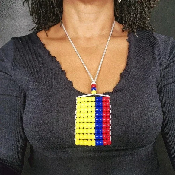 Colombia Flag Car Mirror Danglers/Necklace - Picture 2 of 4